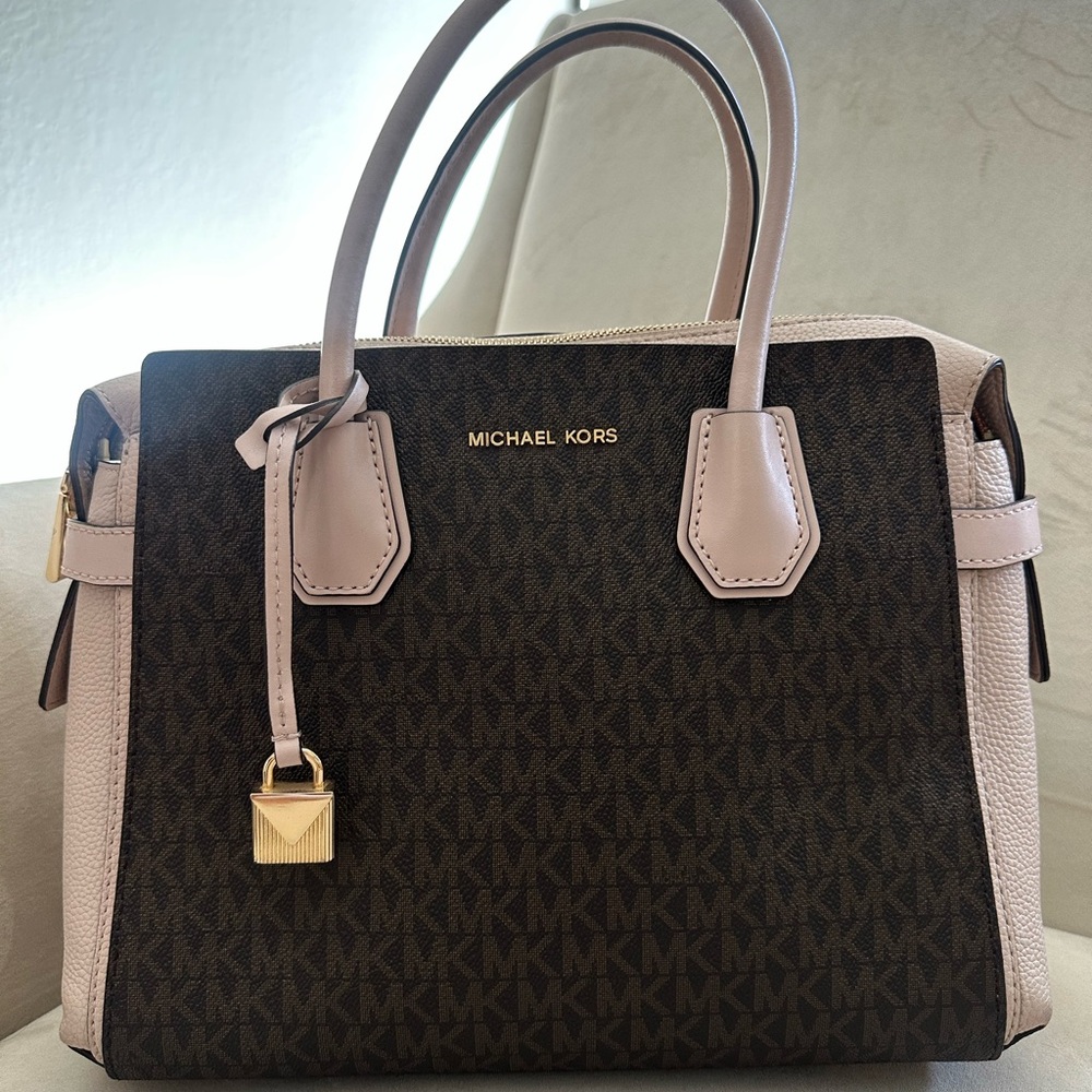 Michael Kors Brown and Pink Satchel, Purse, Handbag